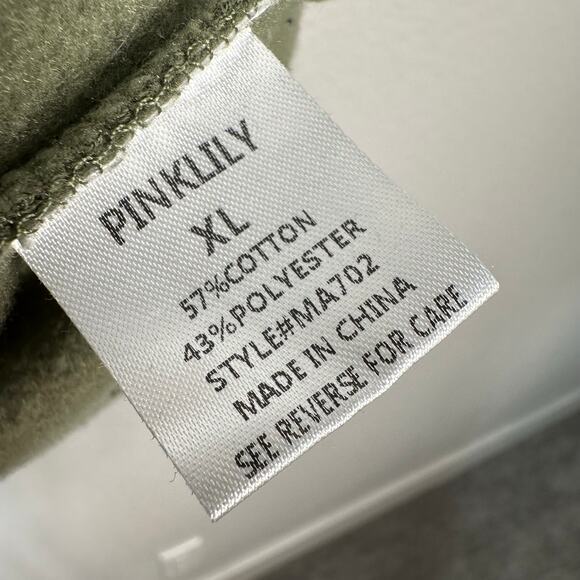 Pink Lily Womens Bookworm Olive Green Graphic Crew Neck‎ Sweatshirt Size XL - Picture 7 of 10